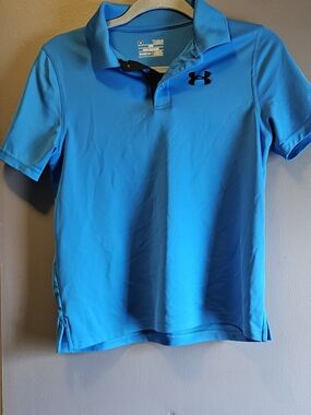 Youth Large Under Armour Bright Turquoise Boys' Polo